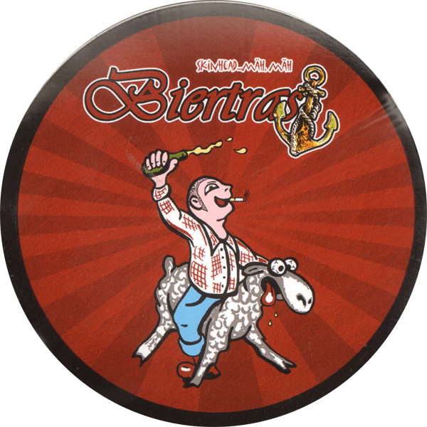 Biertras "Skinhead" Aufkleber 084
