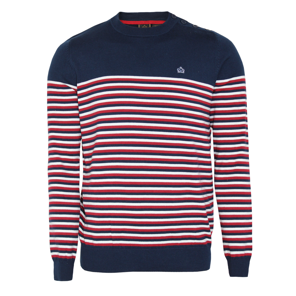 Merc "Brich" Stripe Pullover (navy)