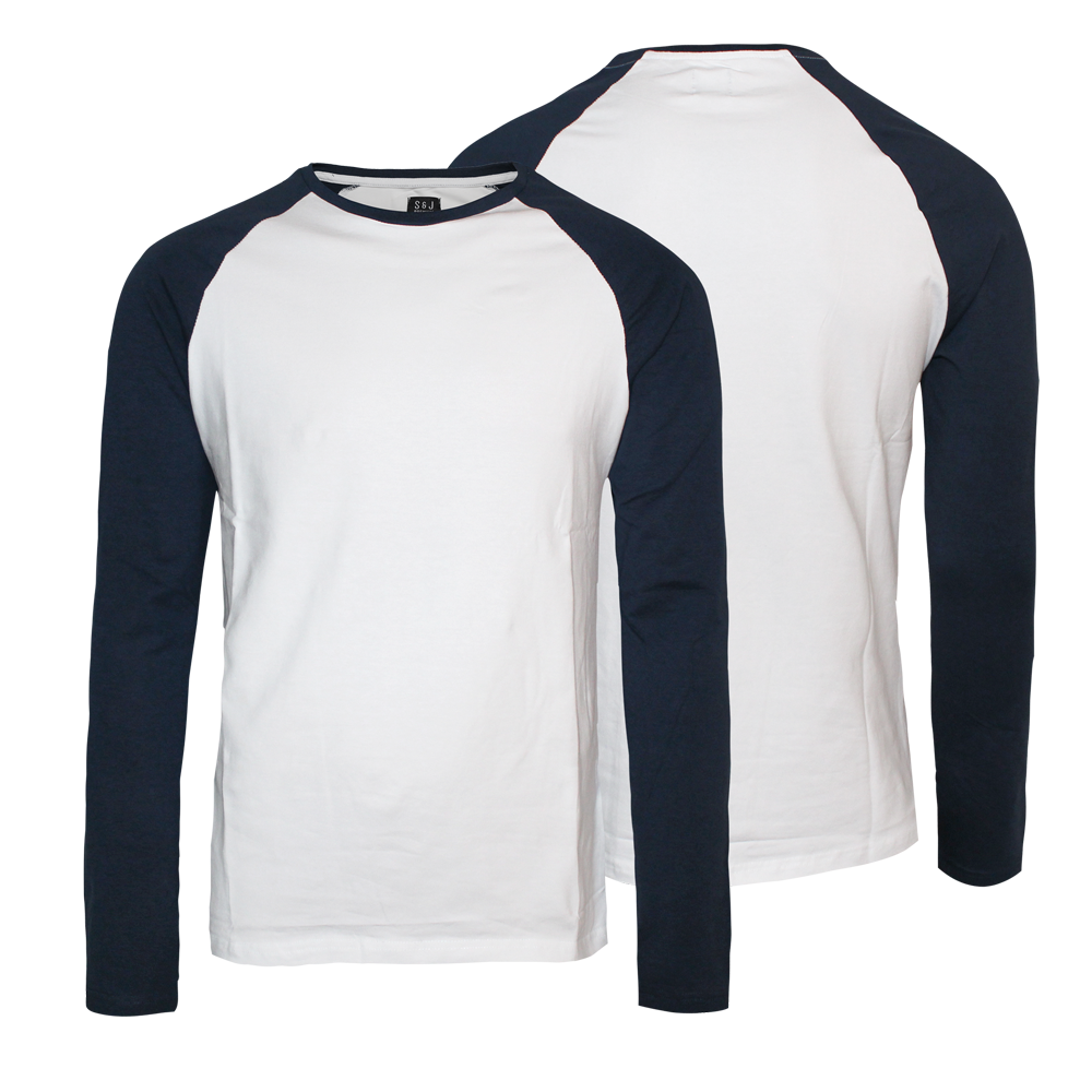 Smith&Jones "Hertz" Raglan Longsleeve Doppelpack (weiss/grau)