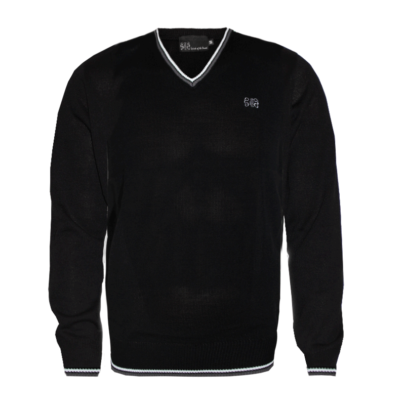 Spirit of the Streets "Logo" Jumper (Pullover) (black / white-grey stripes)
