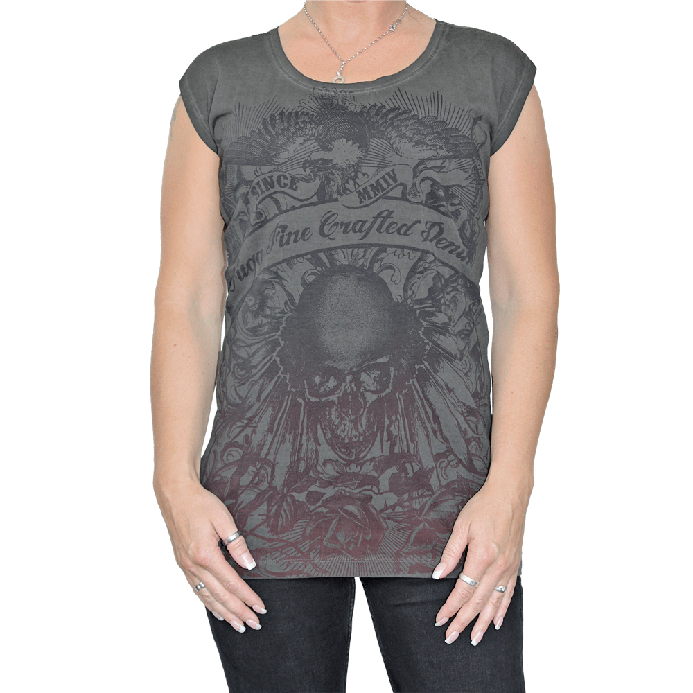 Fuga "Skull" Girly Shirt (black)