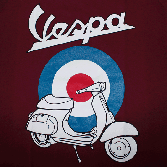 Vespa "Target" T-Shirt (weinrot)