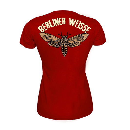 Berliner Weisse "Motten und Licht" Girly Shirt (dunkelrot)