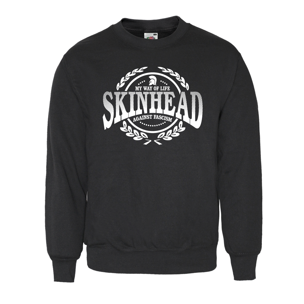 Skinhead "Against Fascism" Sweatshirt (schwarz)