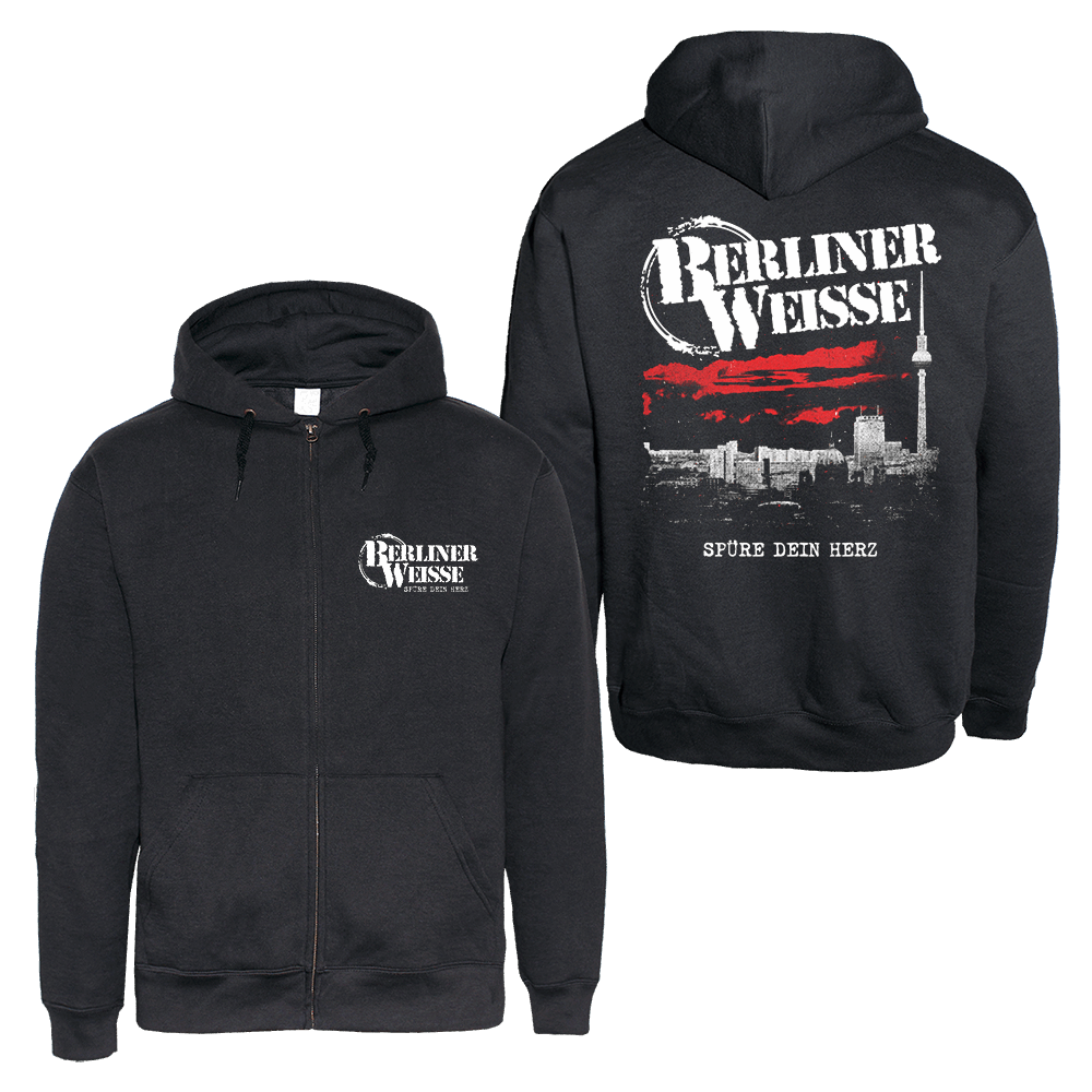Berliner Weisse "Spüre dein Herz" Kapuzenjacke / Zipper