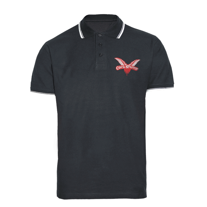 Cock Sparrer "Logo" Polo (black/ white)