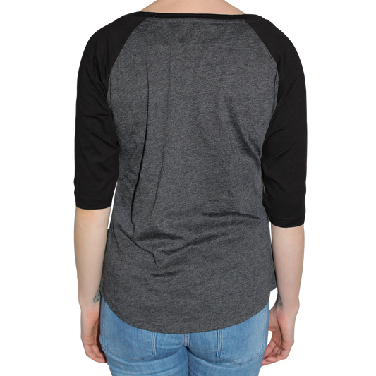 Raglan Girly 3/4 Arm (charcoal/black)