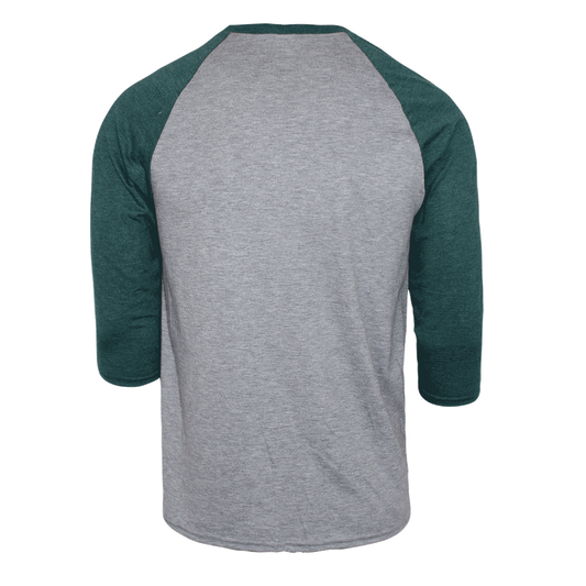 Anvil 3/4 Arm Raglan Shirt (grau/grün)