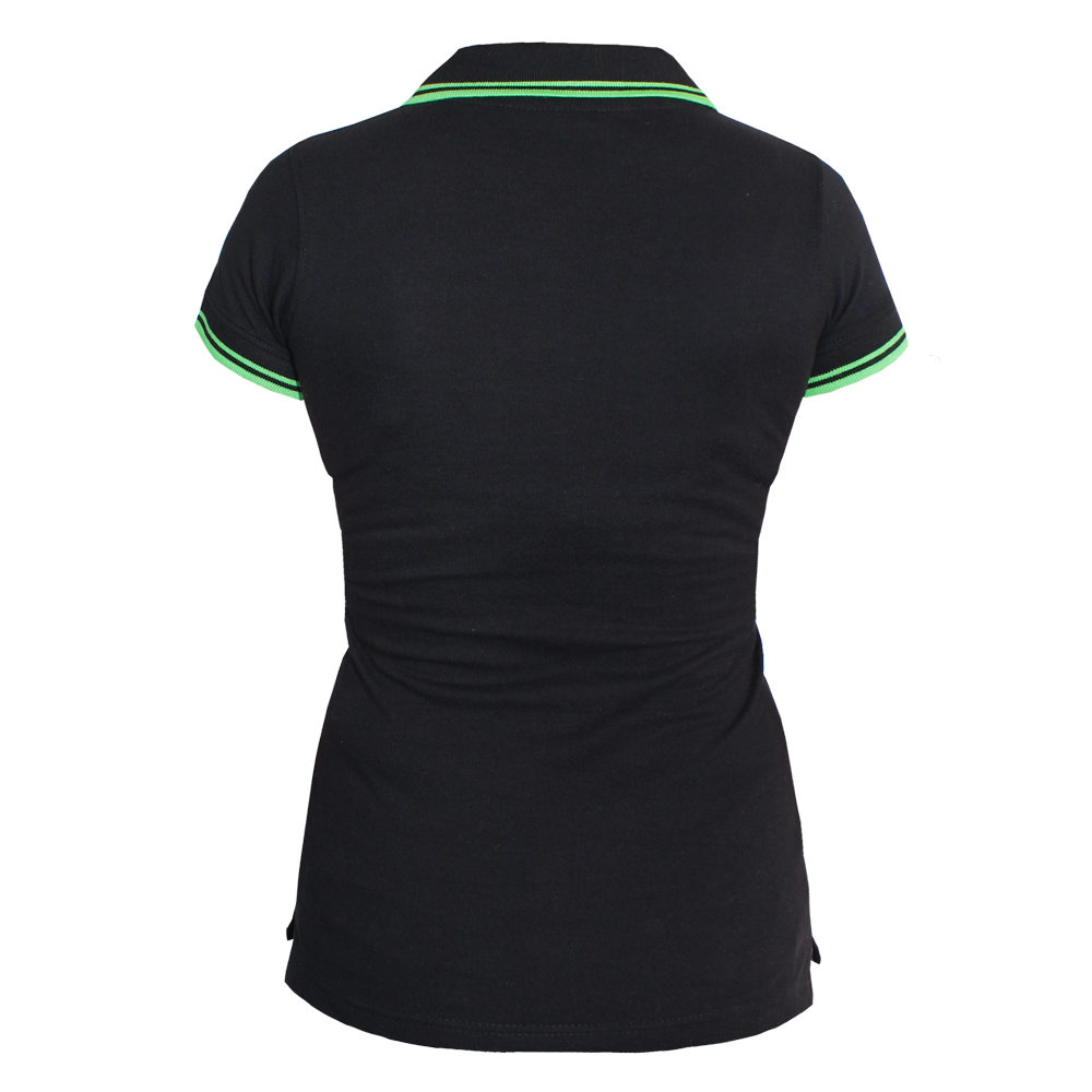Sols "Pasadena" Girly Contrast Polo (schwarz/grün)