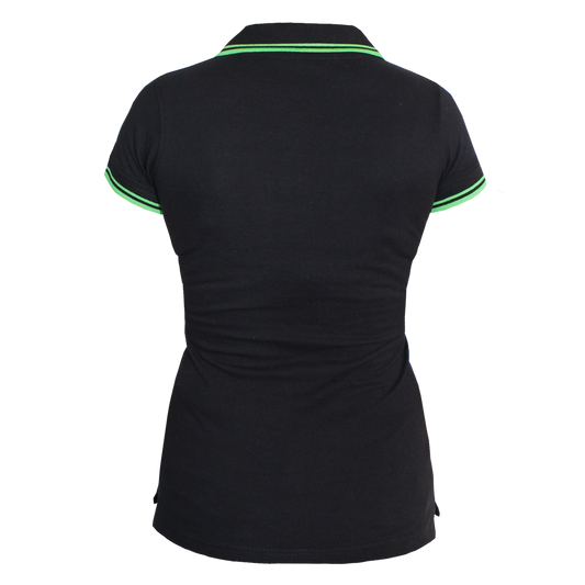 Sols "Pasadena" Girly Contrast Polo (schwarz/grün)