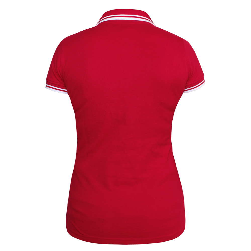 Sols "Pasadena" Girly Contrast Polo (rot/weiß)