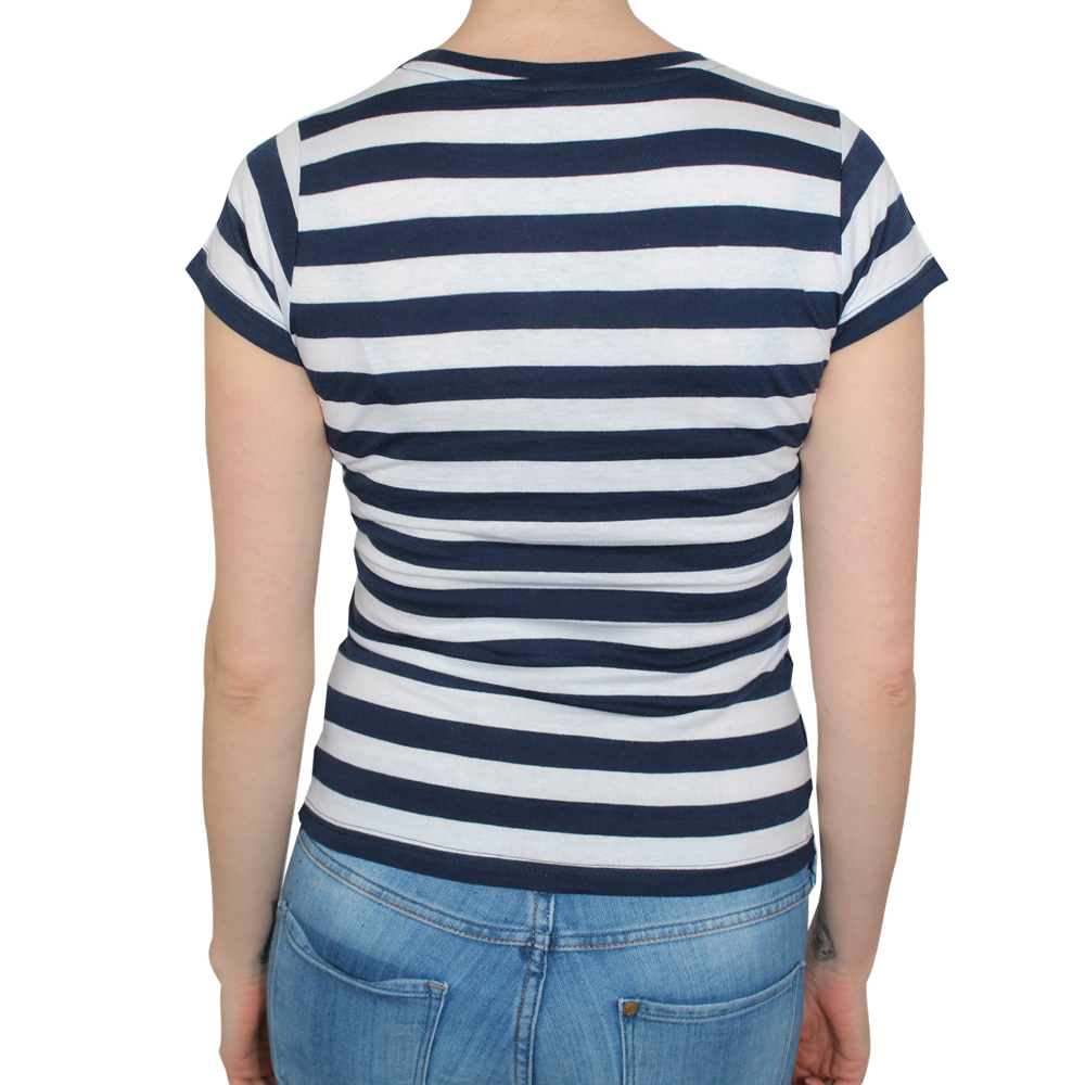 Girly Streifenshirt (blau/weiß)