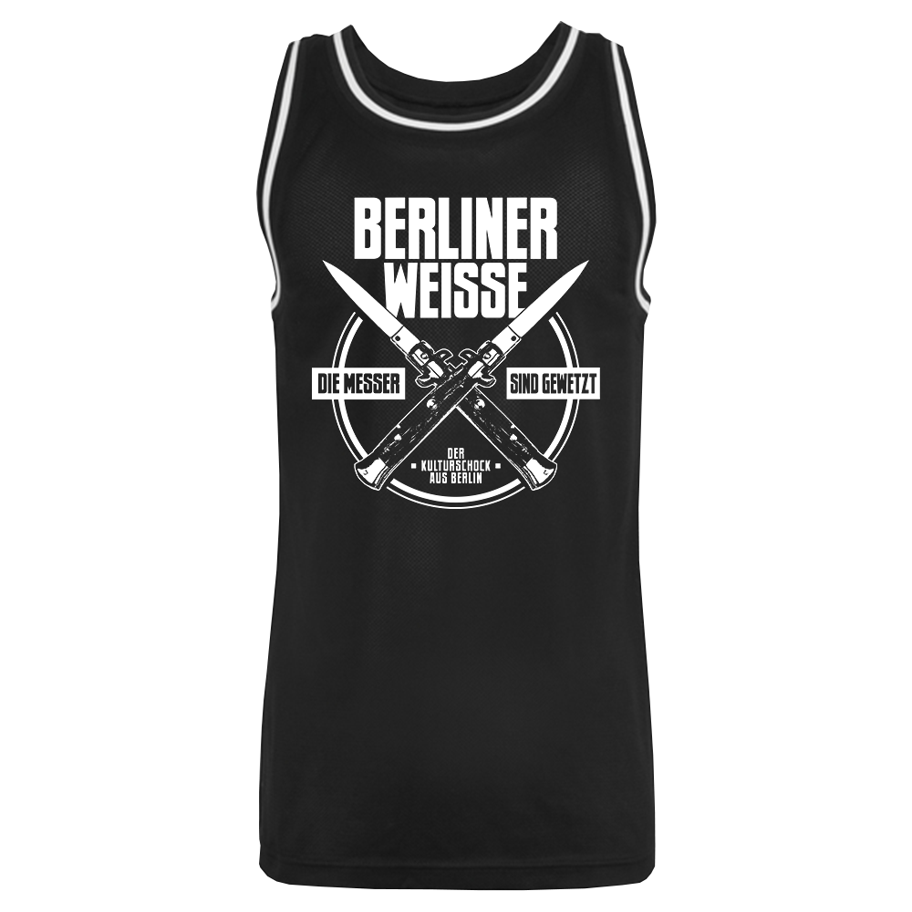 Berliner Weisse "Die Messer sind gewetzt" Mesh Tank Top (black)