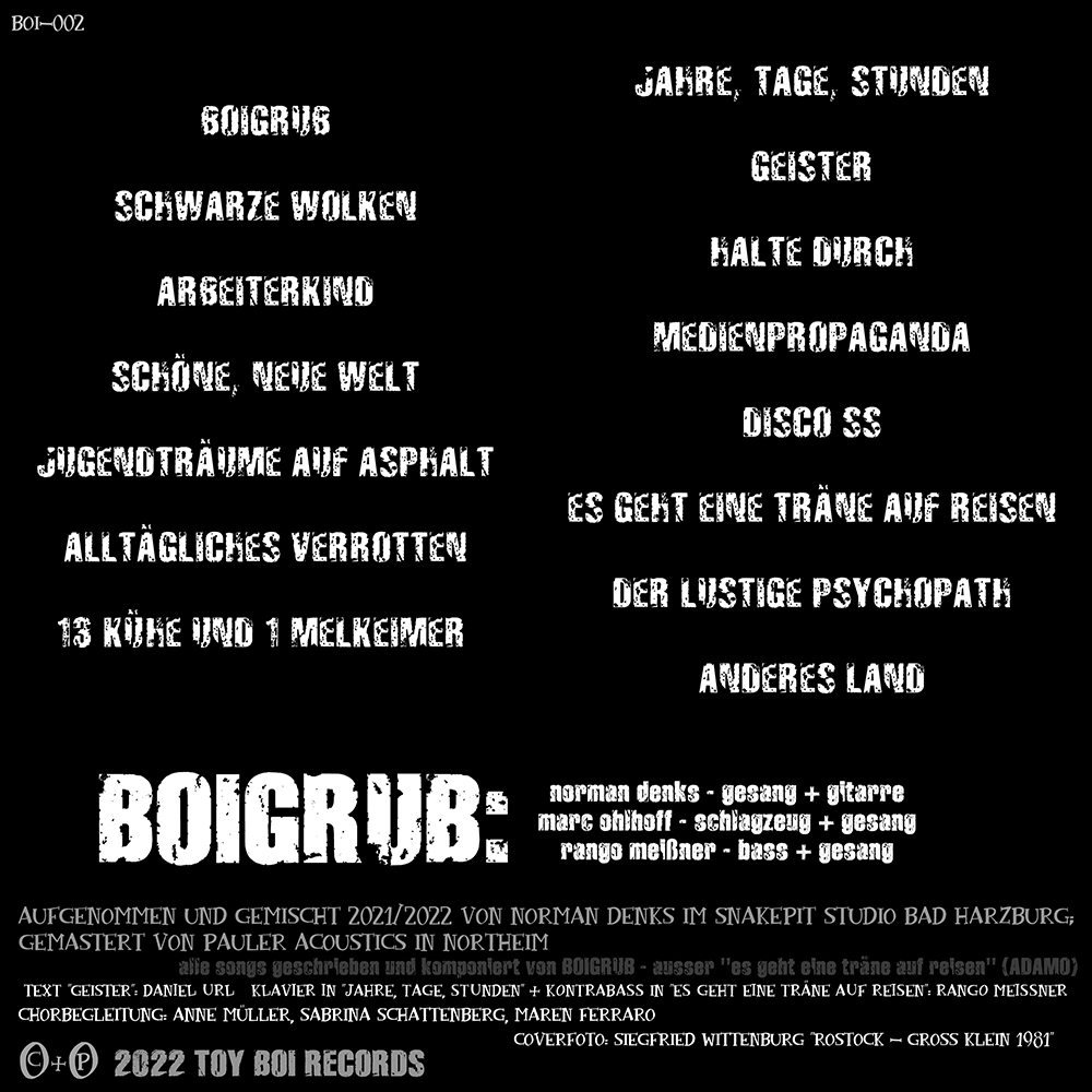 Boigrub "Jugendträume auf Asphalt" LP (black Vinyl, incl. CD)