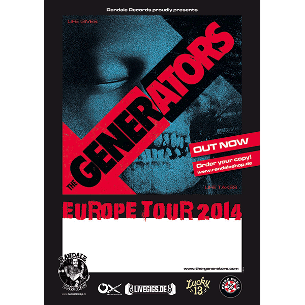Generators, The "Life gives, life takes" Tourposter (gefaltet)