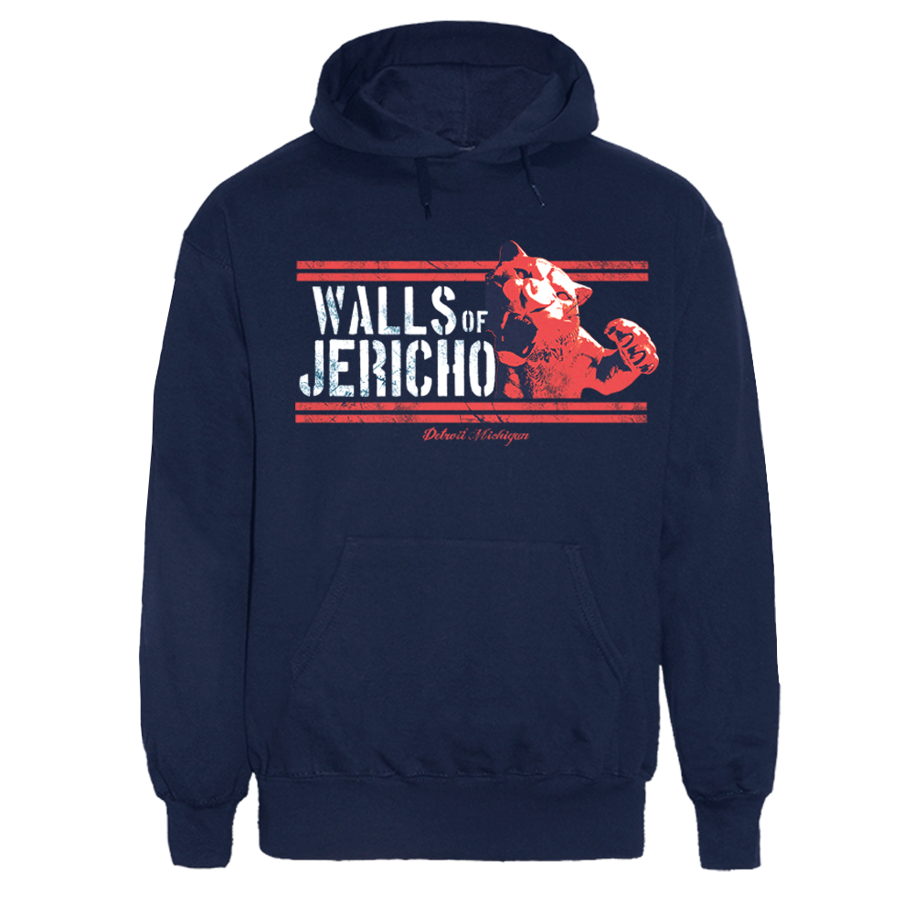 Walls of Jericho "Tiger" Hoody (navy)