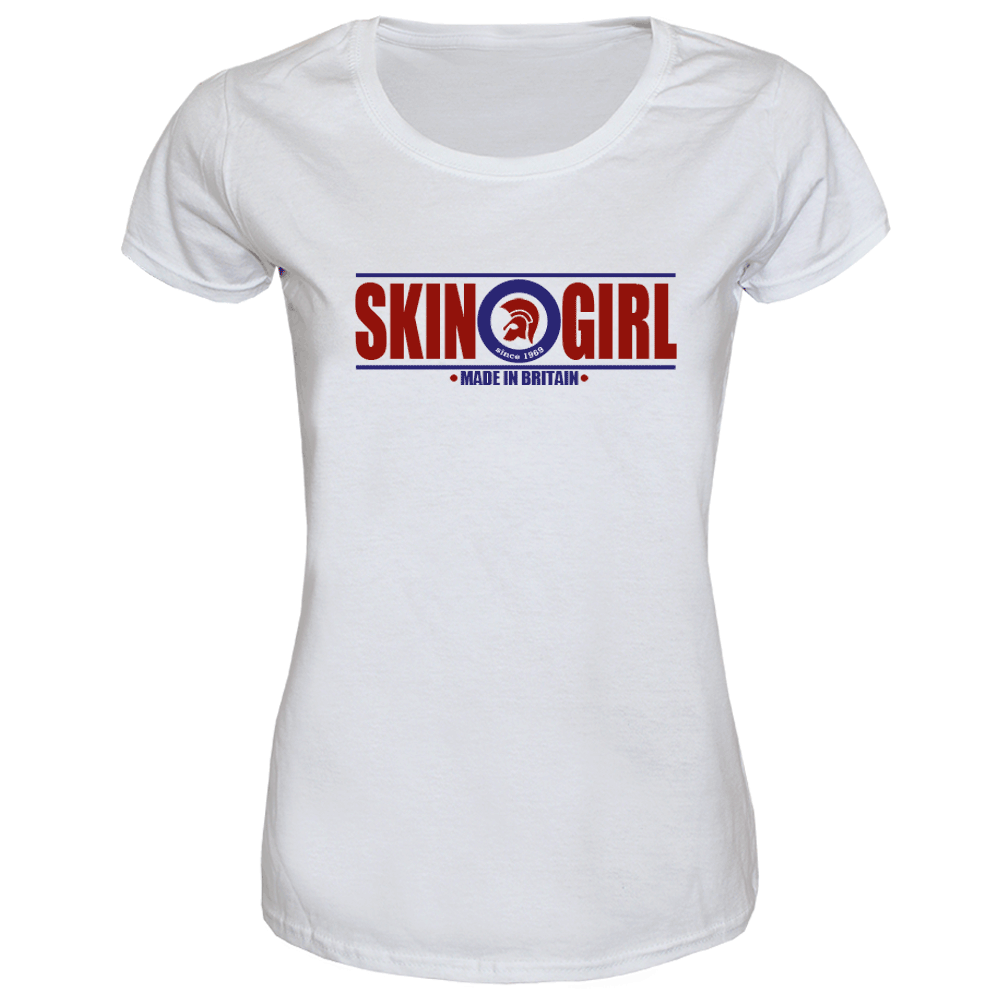 Trojan Skingirl "Made in Britain" Girly Shirt (weiss)