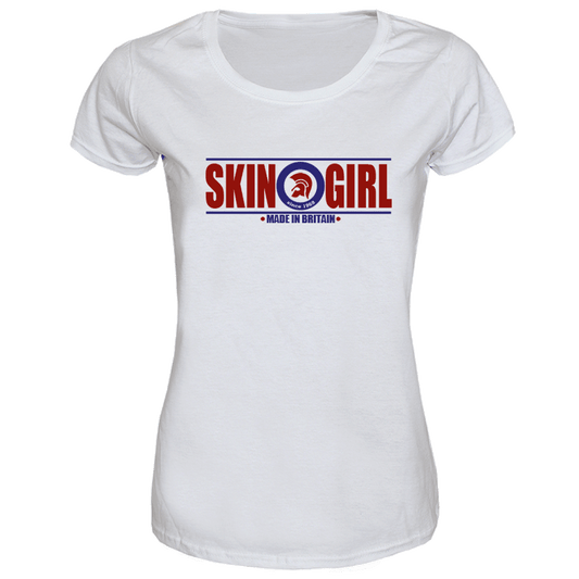 Trojan Skingirl "Made in Britain" Girly Shirt (weiss)
