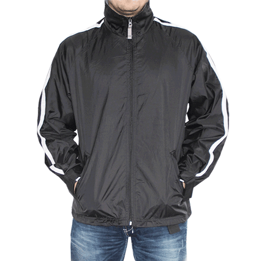 B&C Windjacke (schwarz/weiß)