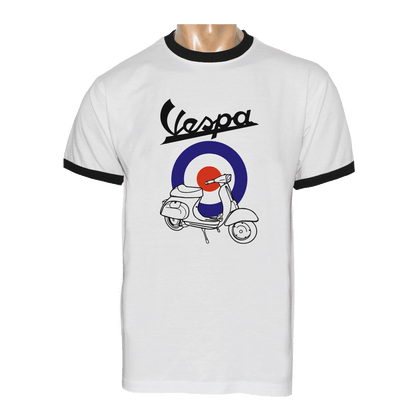 Vespa "Target" Ringer Shirt (white)