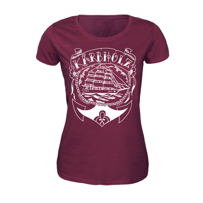 Kärbholz "Oldschool" Girly Shirt (burgund)