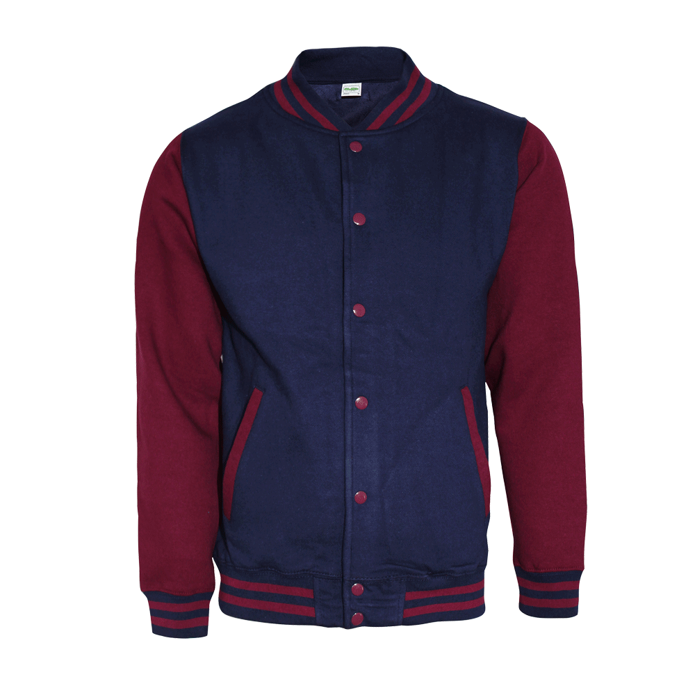 Baseball Sweatjacke (navy/burgund)