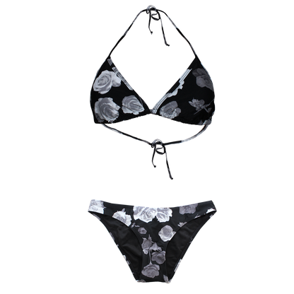 Urban Classics "Flower" Triangle Bikini (schwarz)