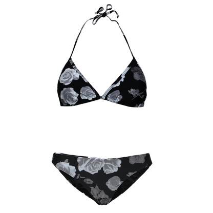 Urban Classics "Flower" Triangle Bikini (schwarz)