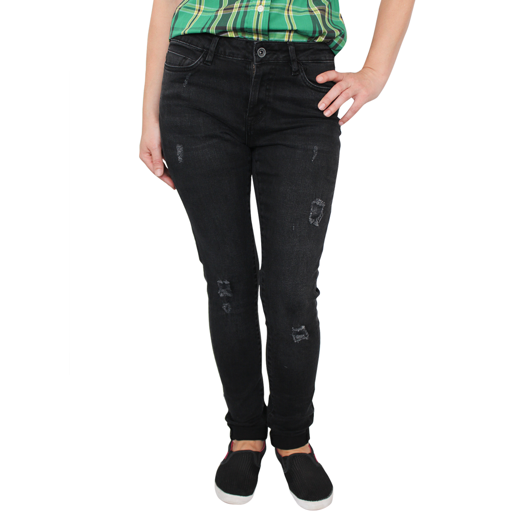 Urban Classics Ladies Stretch Jeans Hose (schwarz)