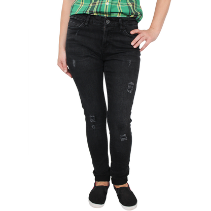 Urban Classics Ladies Stretch Jeans Hose (schwarz)