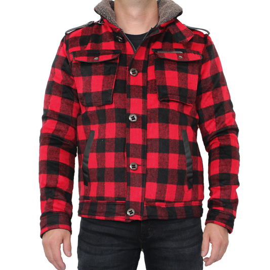 Ringspun Winterjacke "Fort" (rot/schwarz)