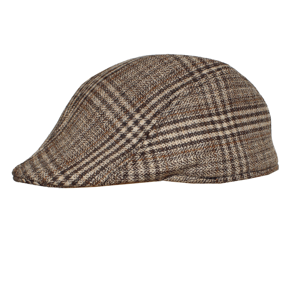 Schiebermütze/Gatsby "Karo" (brown)