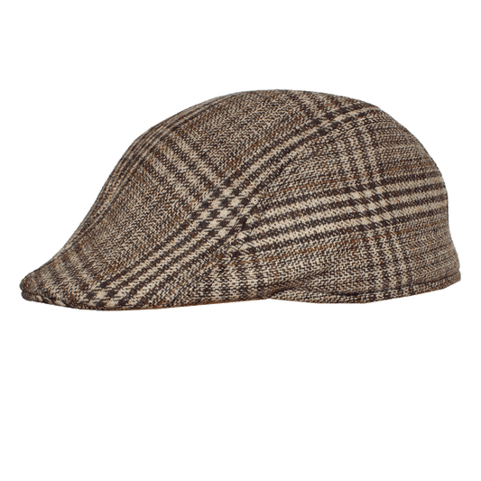 Schiebermütze/Gatsby "Karo" (brown)