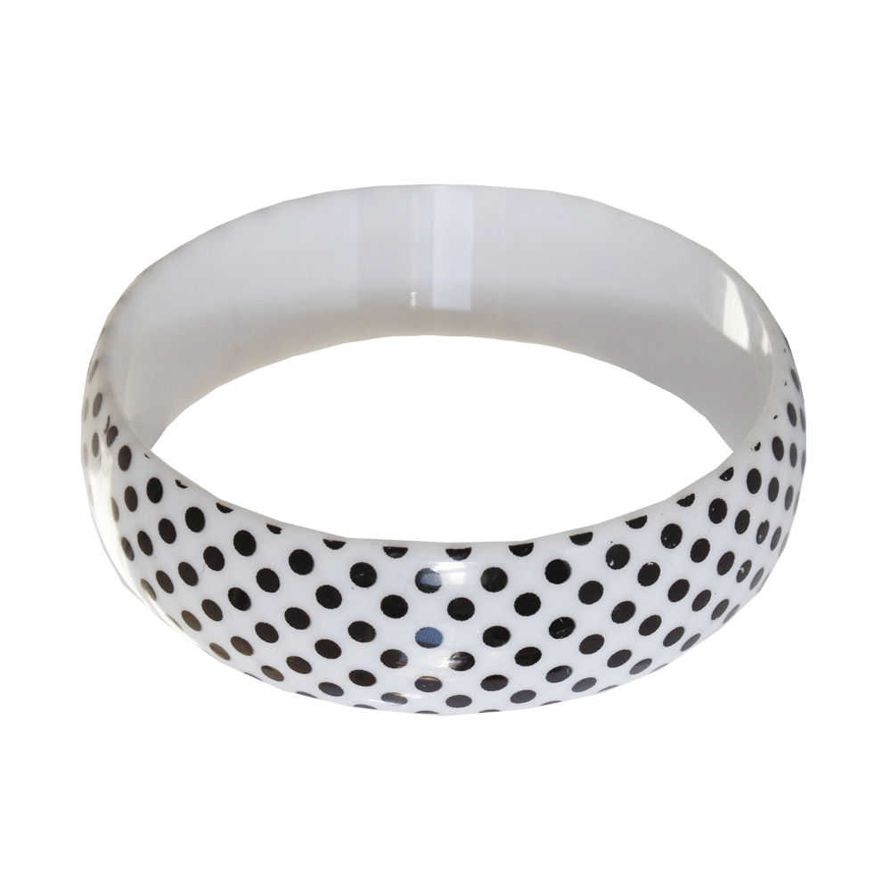 Polka Dot  Armreifen (white)