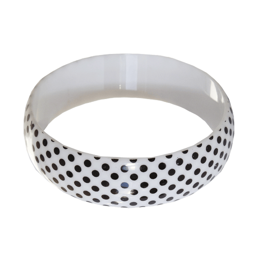 Polka Dot  Armreifen (white)