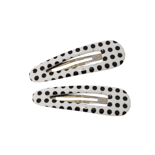 Polka Dot Haarclip (2Stück) (white)