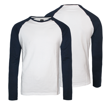 Smith&Jones "Hertz" Raglan Longsleeve Doppelpack (weiss/grau)