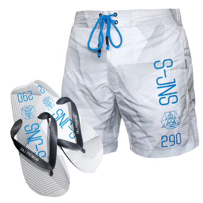 Smith & Jones Badeshorts "Decibel" (weiss)