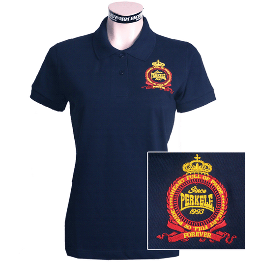 Perkele "Crown"  Girly-Polo (navy)