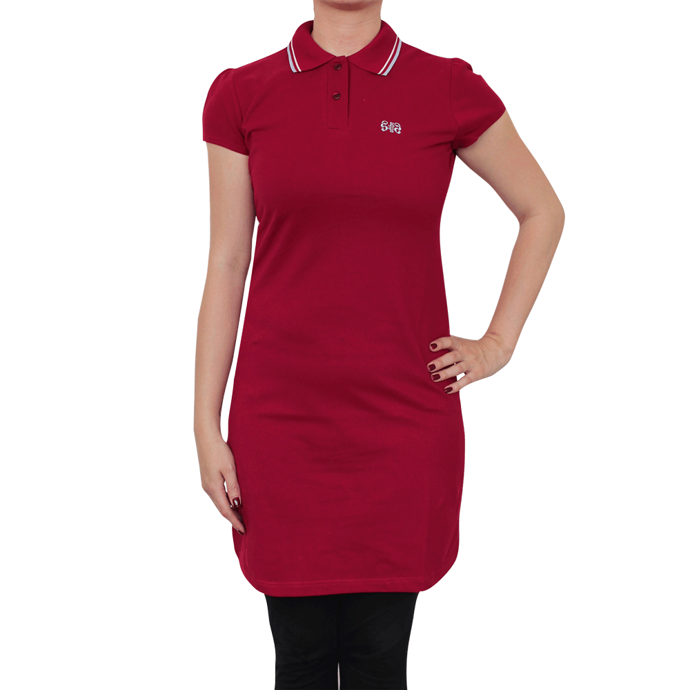 Spirit of the Streets "Logo" Girly Polo Dress (burgundy)