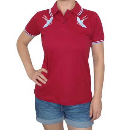Spirit of the Streets "2 Birds" Girly-Polo (burgund)