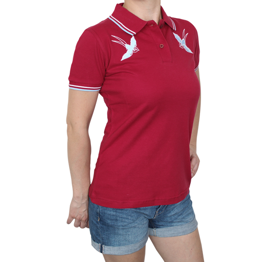Spirit of the Streets "2 Birds" Girly-Polo (burgund)