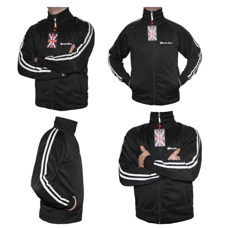 Spirit of the Streets Trainingsjacke (black/with white stripes)