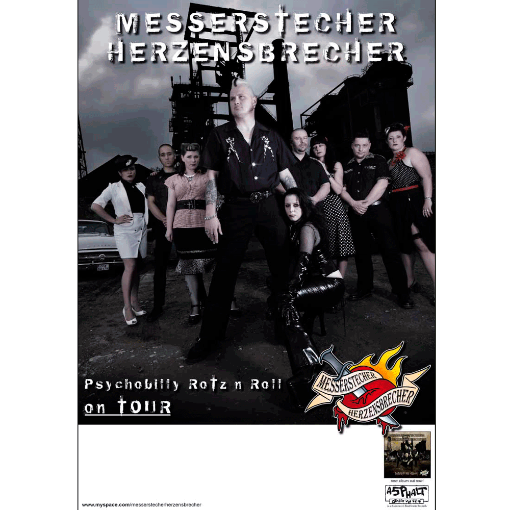 Messerstecher Herzensbrecher Tourposter 2008 (gefaltet)
