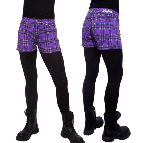 Darkside (Ladies) "Tartan Shorts" (purple)