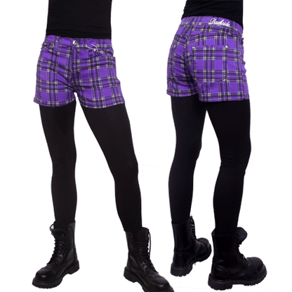Darkside (Ladies) "Tartan Shorts" (purple)