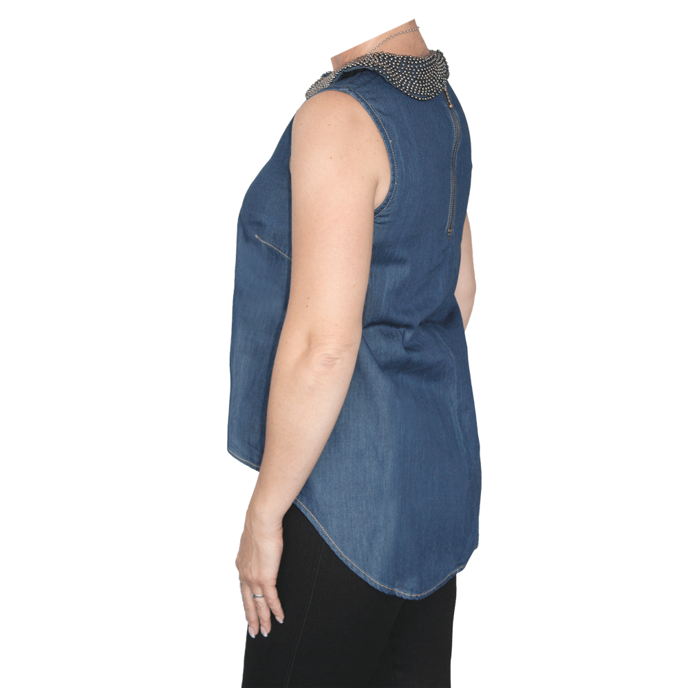 Fuga "Dewi" Girly Jeans Shirt (denim)