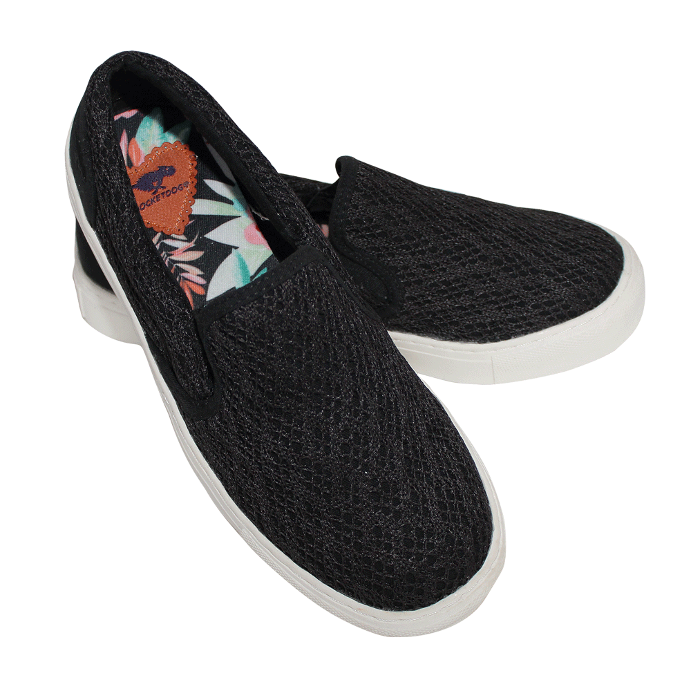 Rocket Dog Girl Slipper "Duet Lovely Crochet" (black)