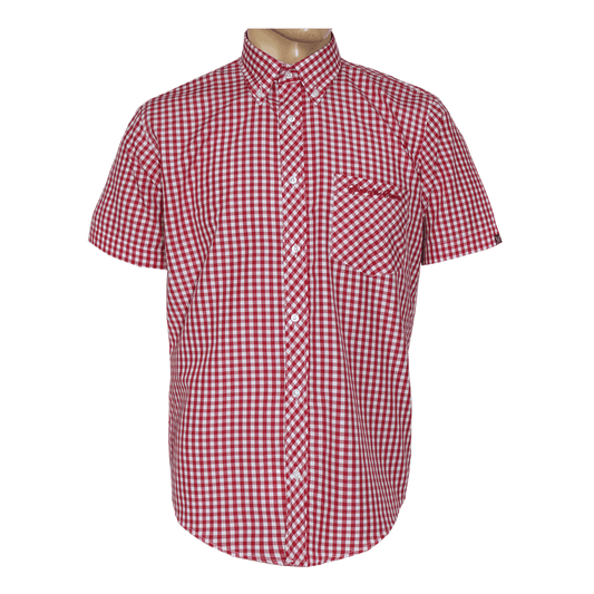 SotS "Midcheck Red" Button Down Hemd (kurz)