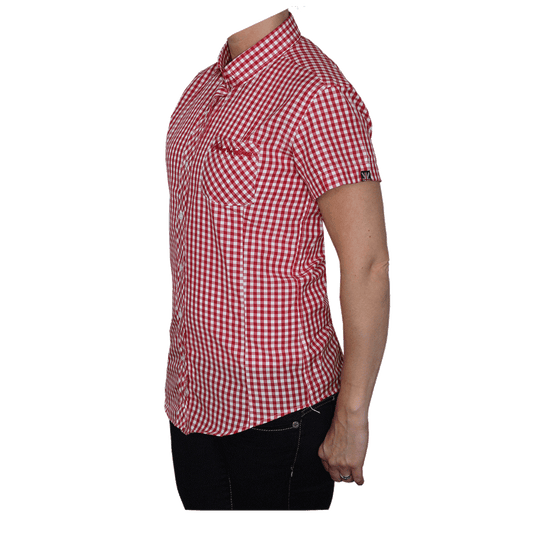 SotS "Midcheck Red" Lady Small Tab Hemd (kurz)